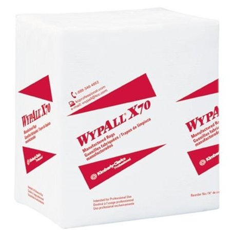 KIMBERLY-CLARK PROFESSIONAL Kimberly-Clark Professional 412-41200 Wypall X70 Workhorse Rags 1-4 Fold White - Case of 12 412-41200